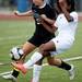 Huron Casie Ammerman and Skyline Cienna Rael-Whitsitt battle for a ball on Thursday, May 30. Daniel Brenner I AnnArbor.com